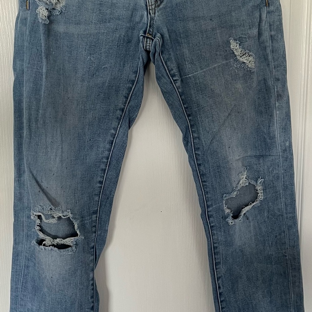 American Eagle Flex Fit Blue Slim Jeans with Distressed Details